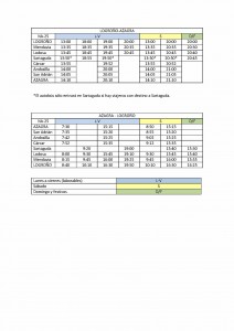 Horario autobuses
