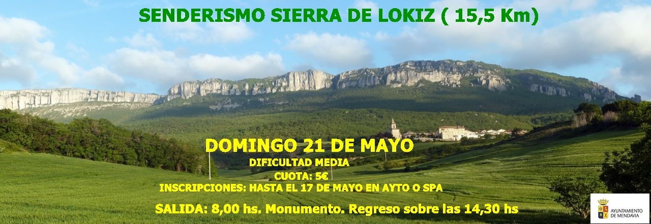 ABIERTO EL PLAZO DE INSCRIPCIÓN PARA UNA RUTA DE SENDERISMO EN LA SIERRA DE LOKIZ ABIERTO EL PLAZO DE INSCRIPCIÓN PARA UNA RUTA DE SENDERISMO EN LA SIERRA DE LOKIZ