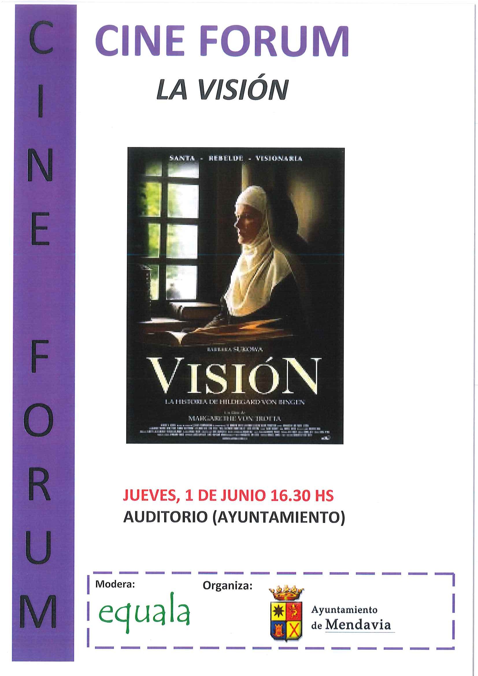 LA PELÍCULA ‘VISIÓN’ SE PROYECTARÁ EL JUEVES 1 DE JUNIO EN EL AUDITORIO LA PELÍCULA ‘VISIÓN’ SE PROYECTARÁ EL JUEVES 1 DE JUNIO EN EL AUDITORIO