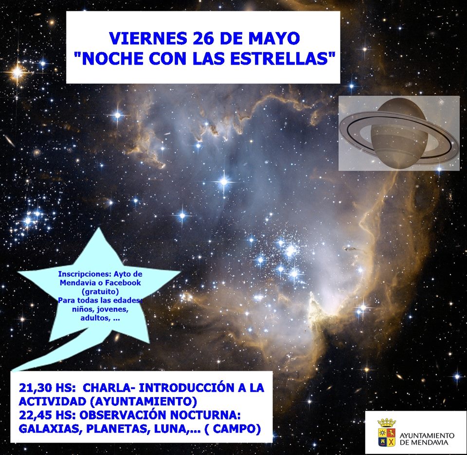 EL VIERNES 26 DE MAYO, ‘NOCHE CON LAS ESTRELLAS’ EN EL AYUNTAMIENTO EL VIERNES 26 DE MAYO, ‘NOCHE CON LAS ESTRELLAS’ EN EL AYUNTAMIENTO