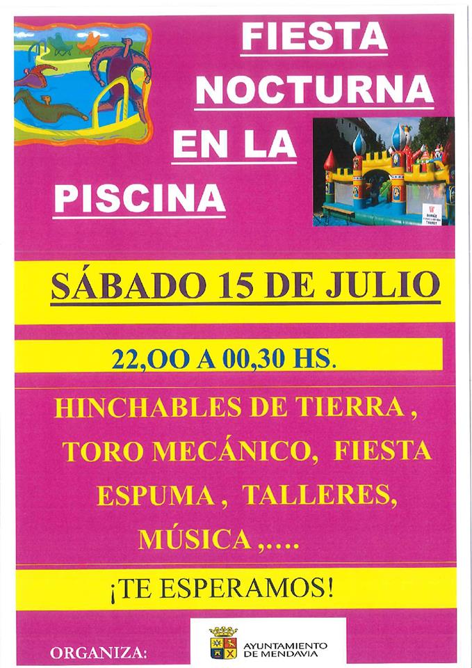 ESTE SÁBADO, FIESTA NOCTURNA EN LA PISCINA