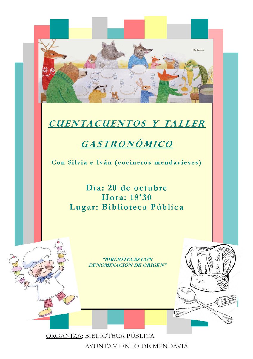 LA BIBLIOTECA CELEBRA ESTE VIERNES UN CUENTACUENTOS Y TALLER GASTRONÓMICO LA BIBLIOTECA CELEBRA ESTE VIERNES UN CUENTACUENTOS Y TALLER GASTRONÓMICO