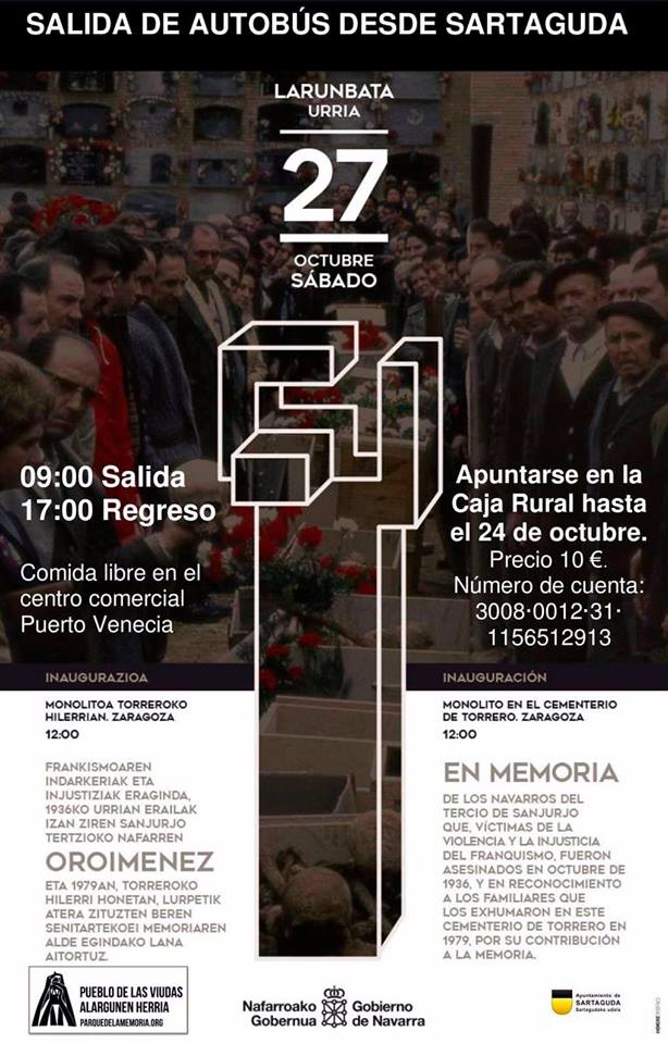 INAUGURACIÓN EN TORRERO (ZARAGOZA) DE UN MONOLITO EN MEMORIA DE LOS NAVARROS DEL TERCIO DE SANJURJO INAUGURACIÓN EN TORRERO (ZARAGOZA) DE UN MONOLITO EN MEMORIA DE LOS NAVARROS DEL TERCIO DE SANJURJO