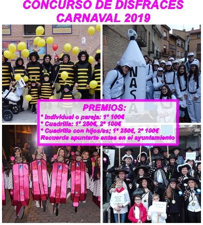 PUBLICADAS LAS BASES DEL CONCURSO DE DISFRACES DE CARNAVAL