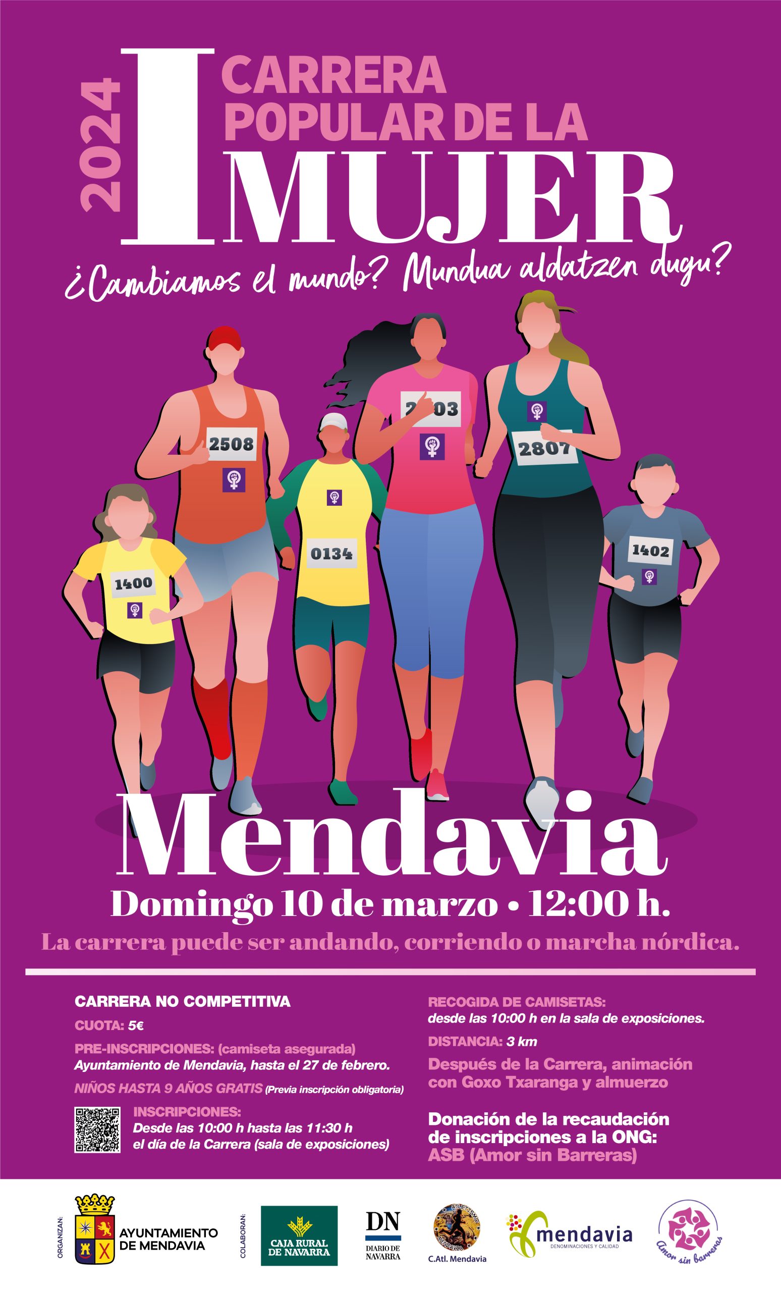 I Carrera Popular de la Mujer, donación de la recaudación para la ONG Amor Sin Barreras I Carrera Popular de la Mujer, donación de la recaudación para la ONG Amor Sin Barreras
